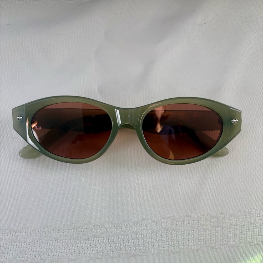 Sage Green Oval Women's Sunglasses